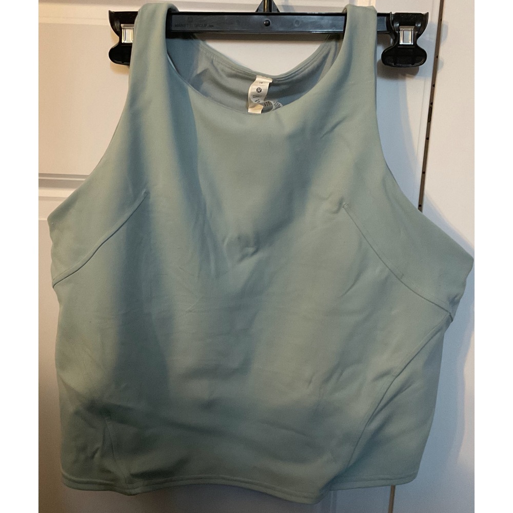 Lululemon Invigorate Training Tank Top Silver Blue size 18 - Picture 2 of 9